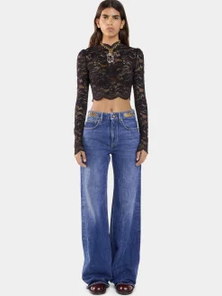 BAGGY JEANS IN DARK WASHED DENIM | Rabanne Shop