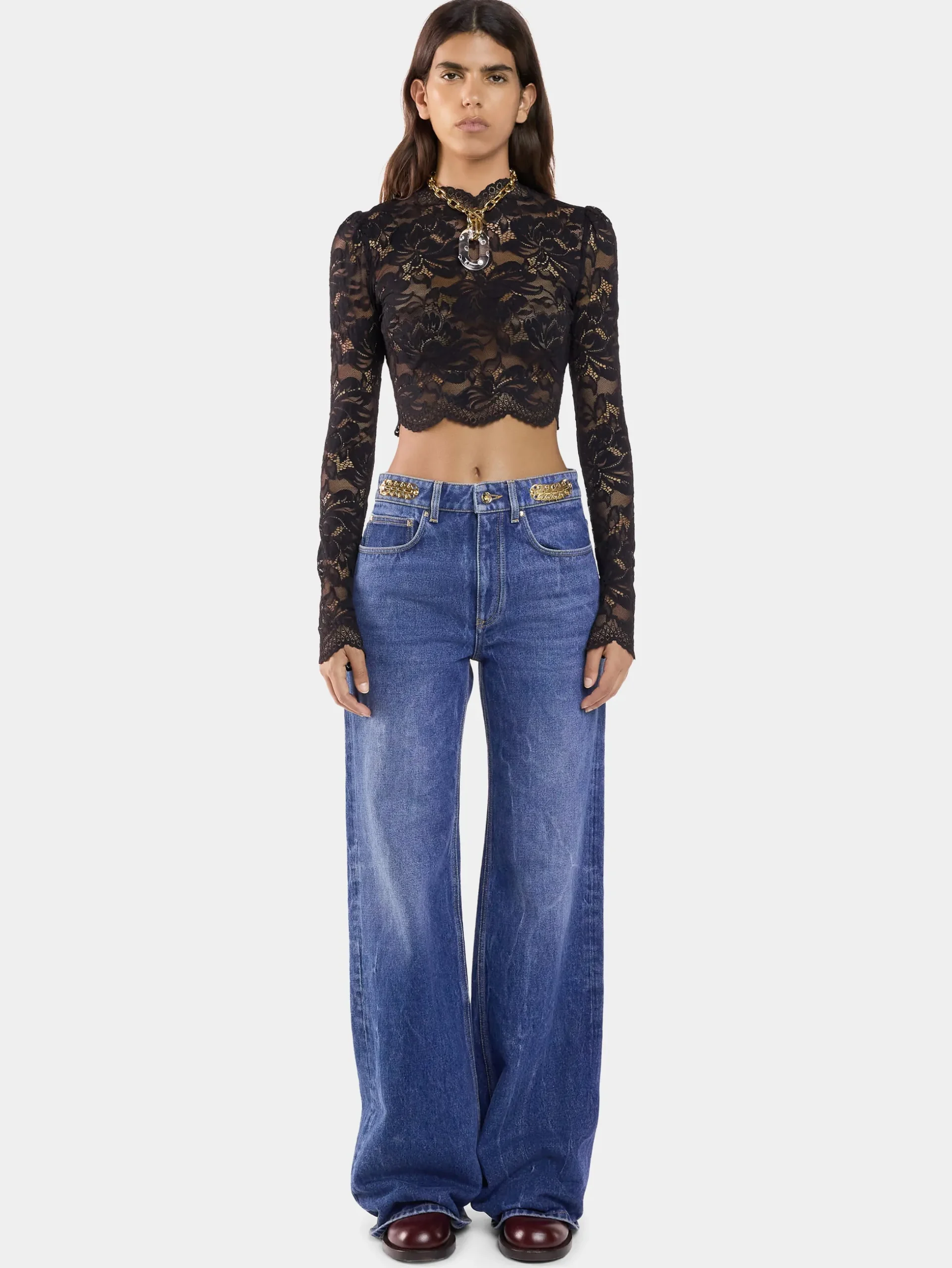 BAGGY JEANS IN DARK WASHED DENIM | Rabanne Shop