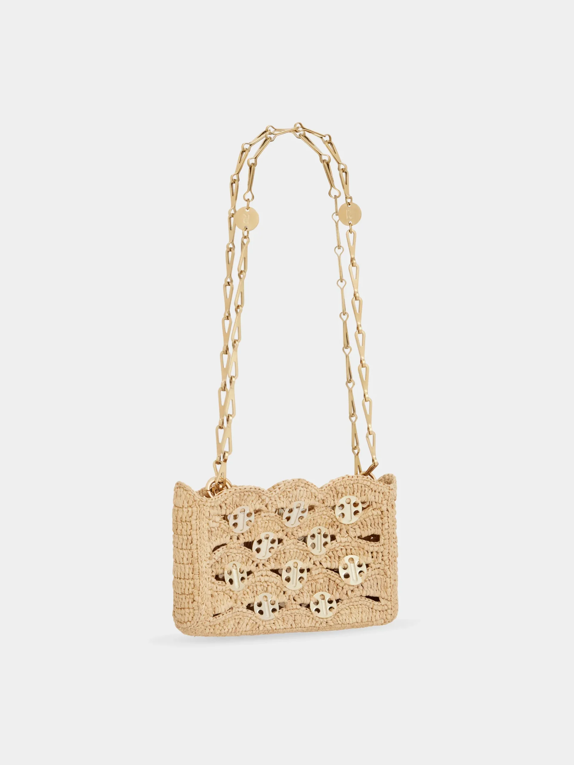 1969 BEIGE NANO BAG IN RAFFIA | Rabanne Fashion