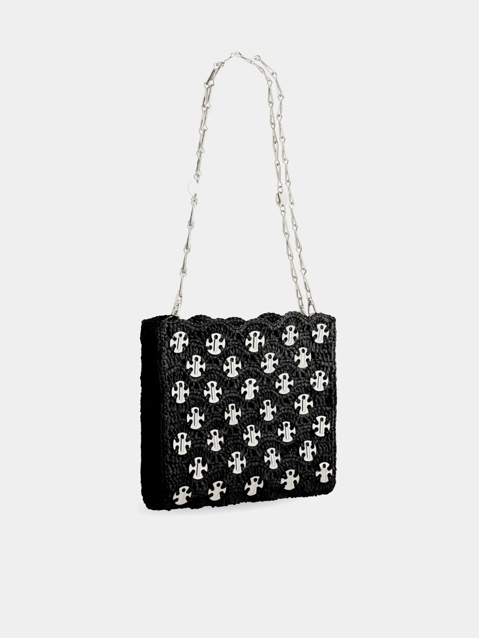 1969 BLACK BAG IN RAFFIA | Rabanne Outlet