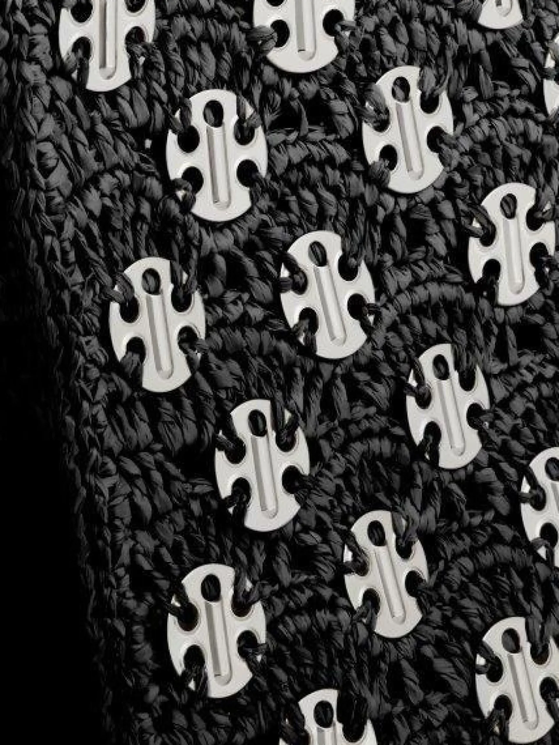 1969 BLACK BAG IN RAFFIA | Rabanne Outlet