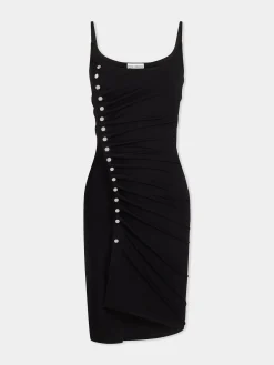 Black drapé pression short dress | Rabanne Sale