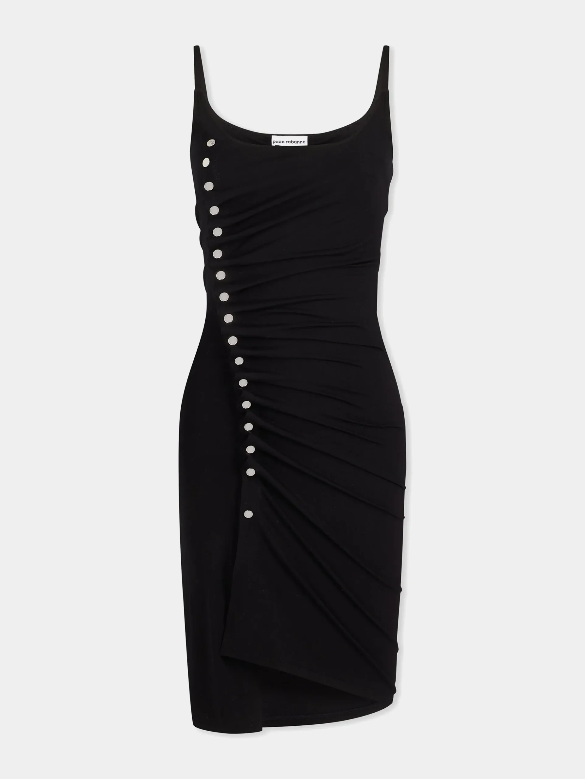 Black drapé pression short dress | Rabanne Sale