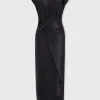 Black draped dress with signature piercing | Rabanne Cheap