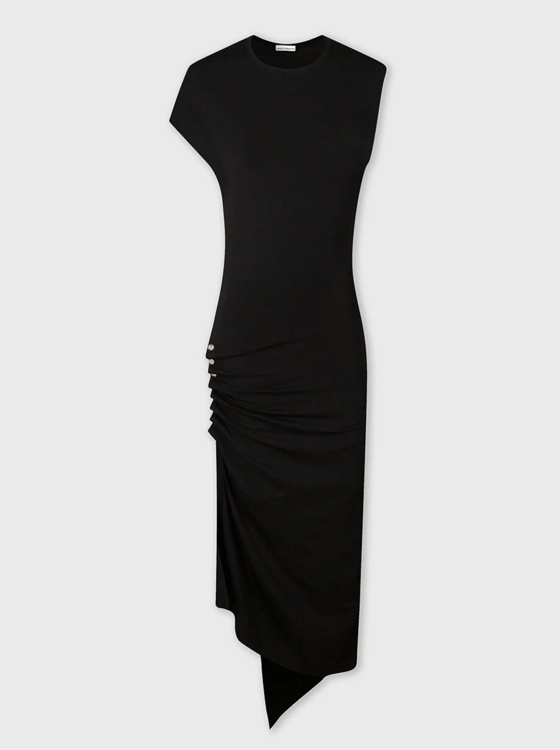 Black draped pression dress in jersey | Rabanne Cheap