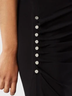 Black draped pression dress in jersey | Rabanne Cheap