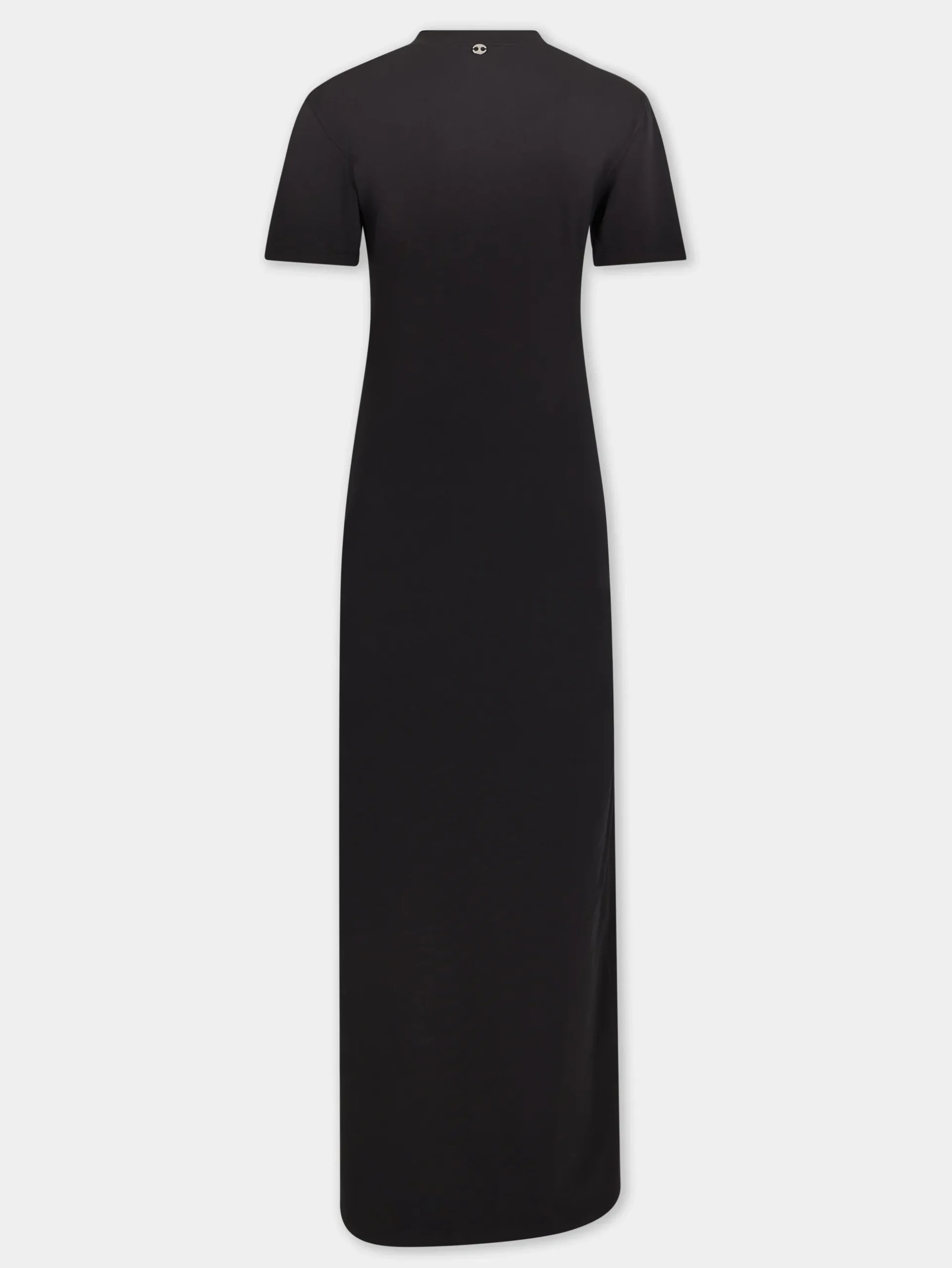 BLACK LONG PIERCING DRESS IN COTTON JERSEY | Rabanne Best Sale