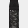 BLACK LONG SKIRT IN LACE | Rabanne New
