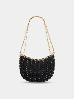 1969 BLACK MESSENGER LEATHER BAG | Rabanne Best