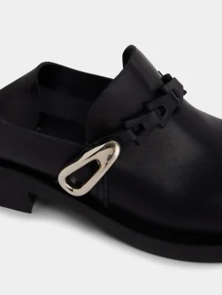 black MULES IN SMOOTH LEATHER | Rabanne Cheap