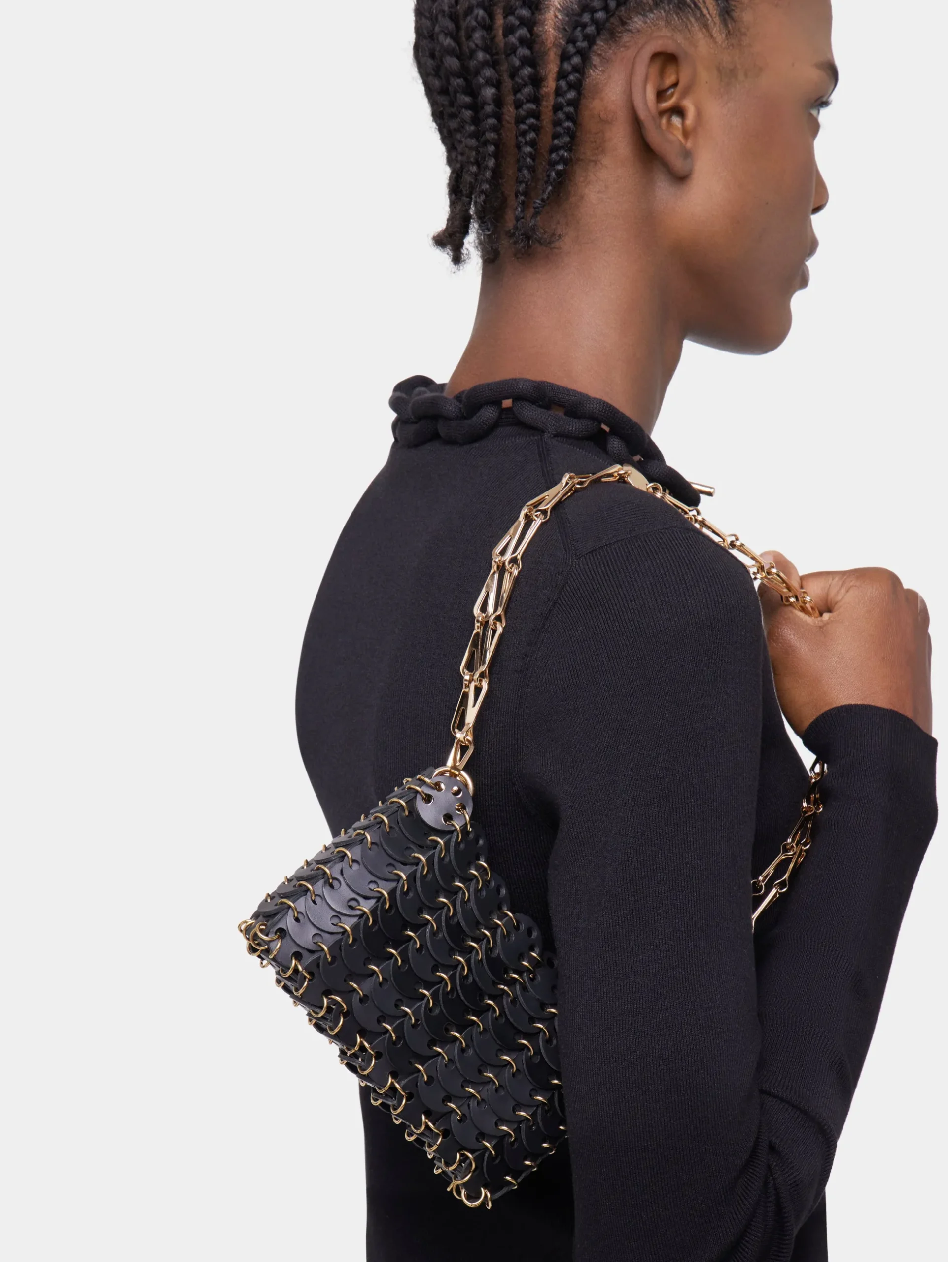 1969 BLACK NANO BAG IN LEATHER | Rabanne Outlet