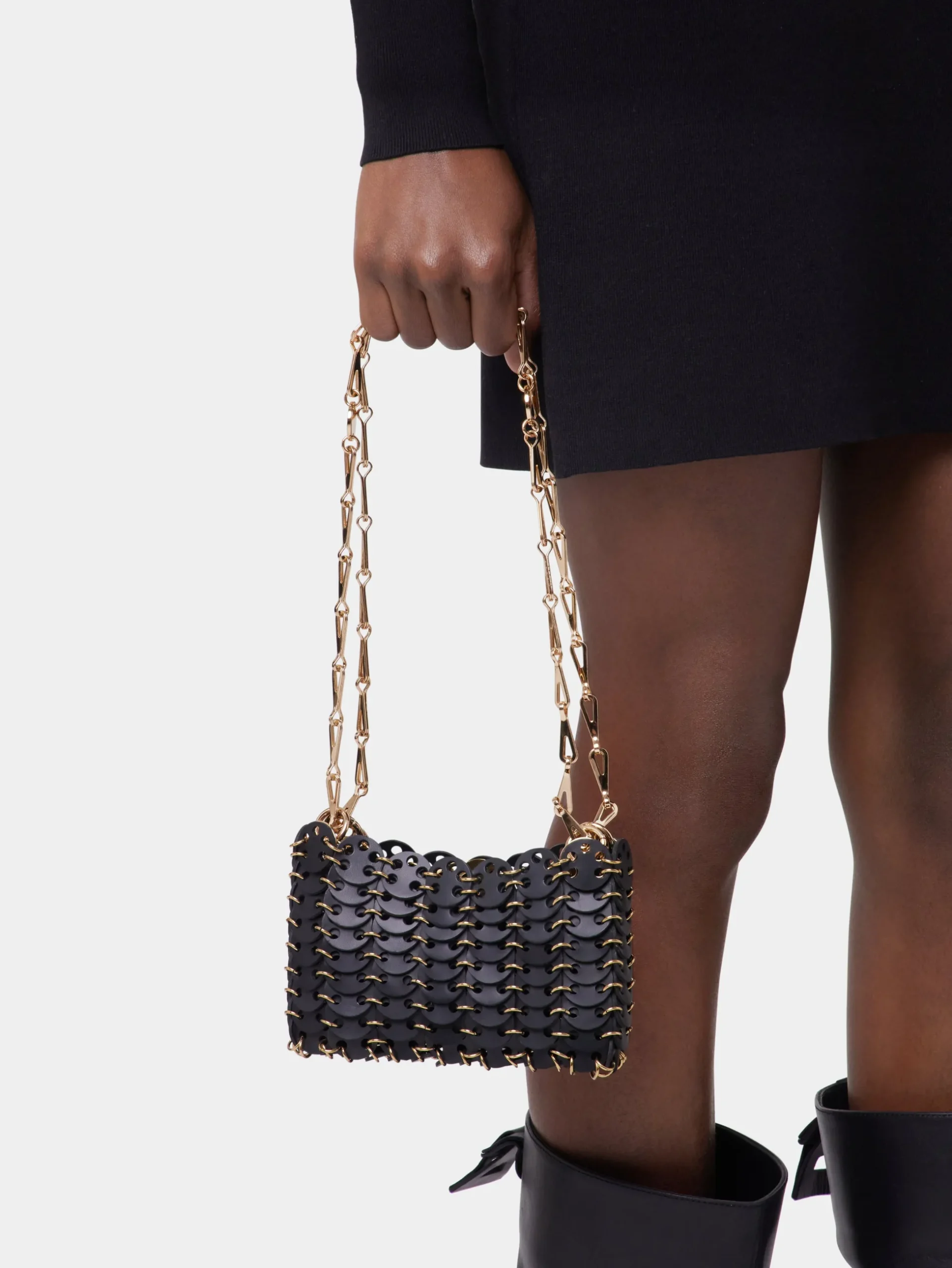 1969 BLACK NANO BAG IN LEATHER | Rabanne Outlet