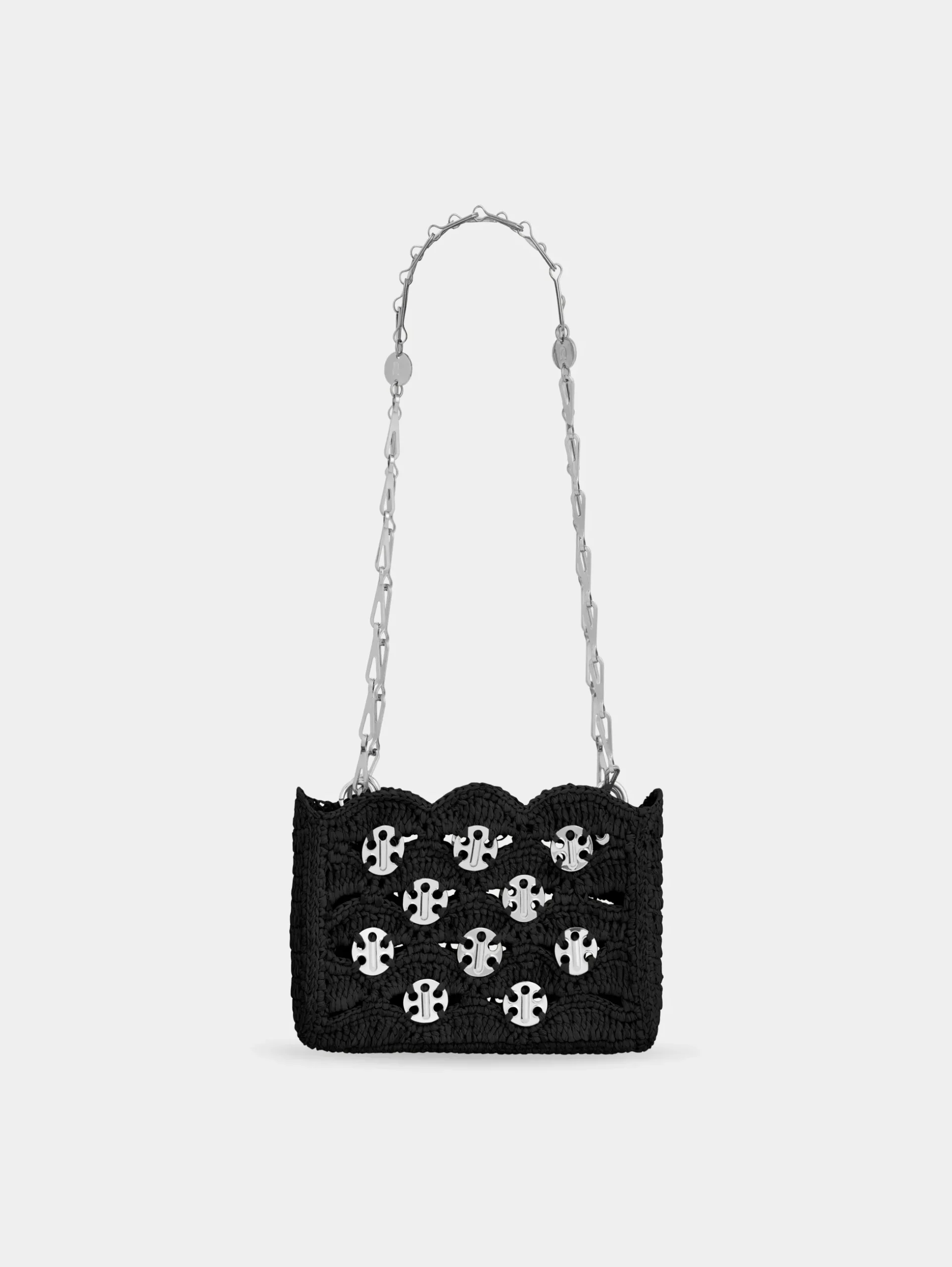 1969 BLACK NANO BAG IN RAFFIA | Rabanne Fashion