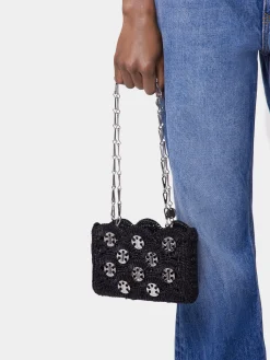1969 BLACK NANO BAG IN RAFFIA | Rabanne Fashion
