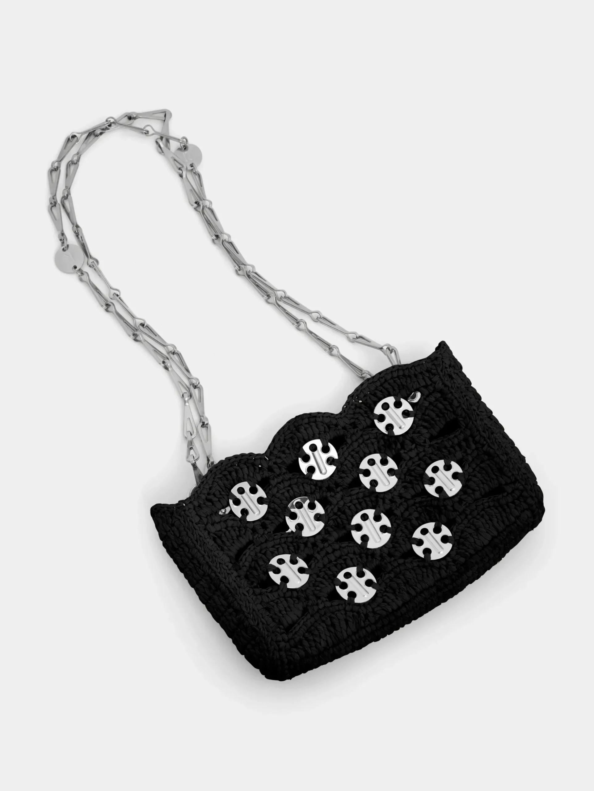 1969 BLACK NANO BAG IN RAFFIA | Rabanne Fashion
