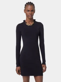 BLACK SHORT KNITTED DRESS | Rabanne Hot