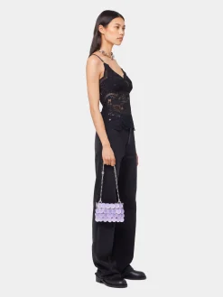 BLACK TANK TOP IN LACE | Rabanne Online