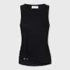 Black tank top with signature piercing | Rabanne Flash Sale