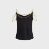 Black top embellished with "Eight" signature chain | Rabanne Shop