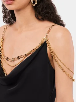 Black top embellished with