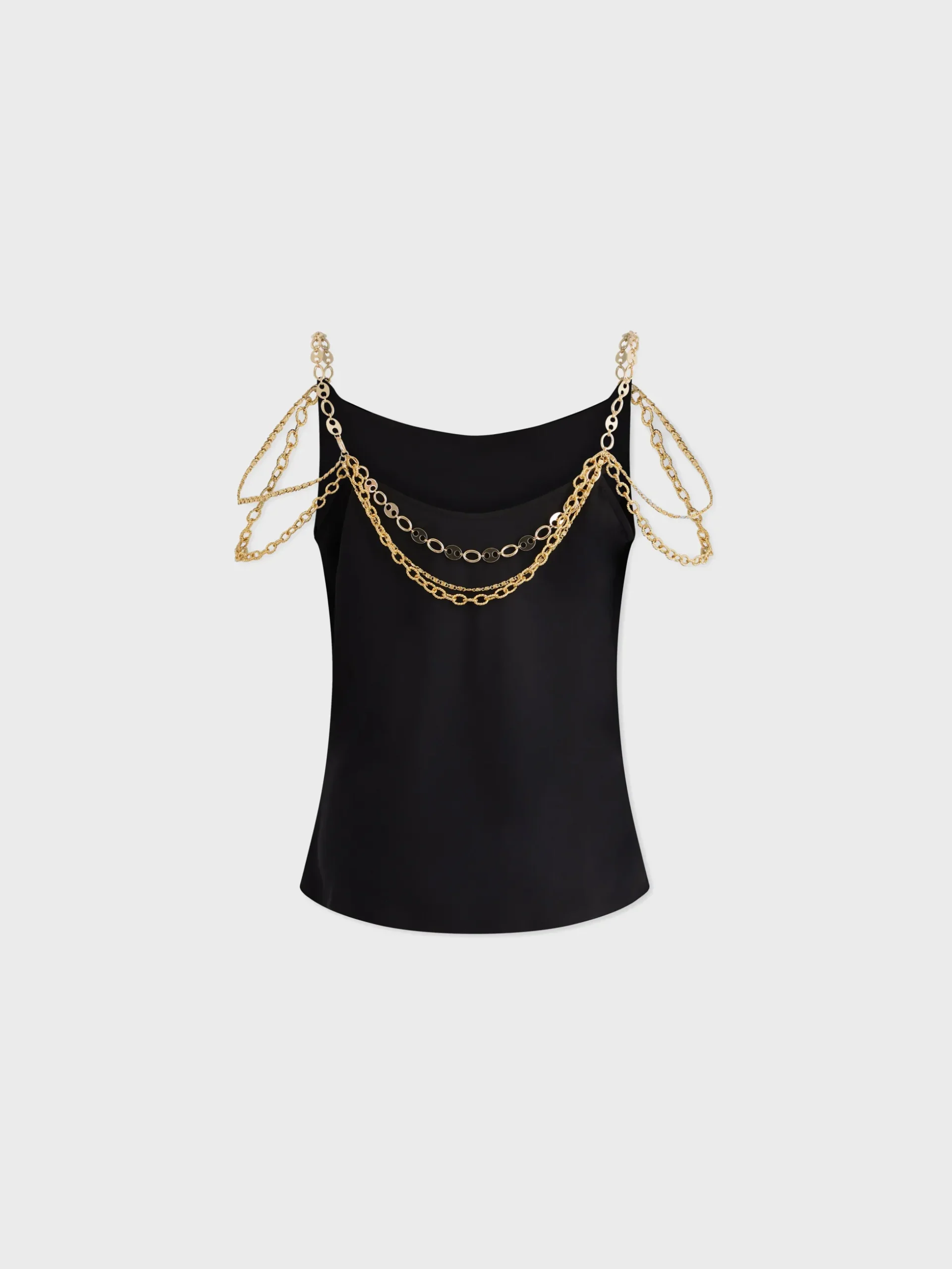 Black top embellished with "Eight" signature chain | Rabanne Shop