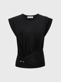 Black top with signature piercing | Rabanne Cheap