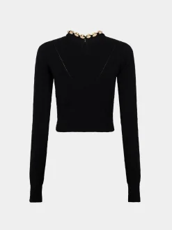 Black wool sweater with the eight chain | Rabanne Best Sale