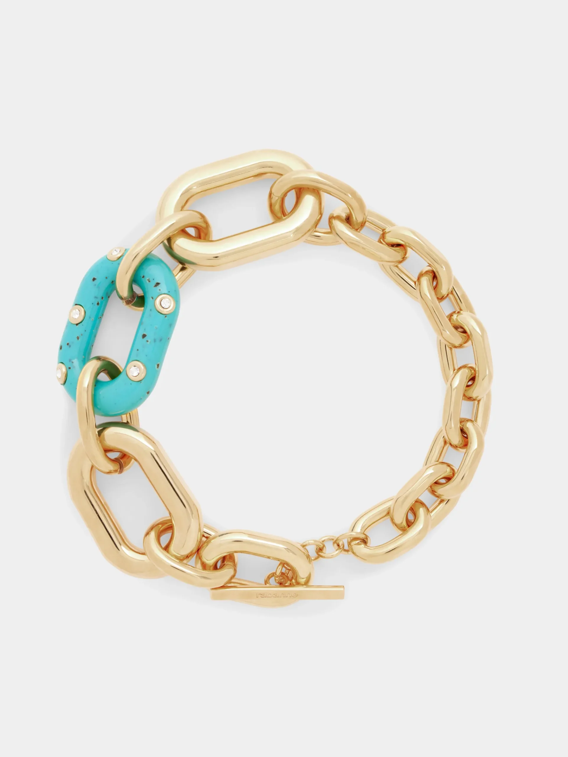 BLUE XL LINK OVERSIZED PALM SPRING NECKACE | Rabanne Fashion
