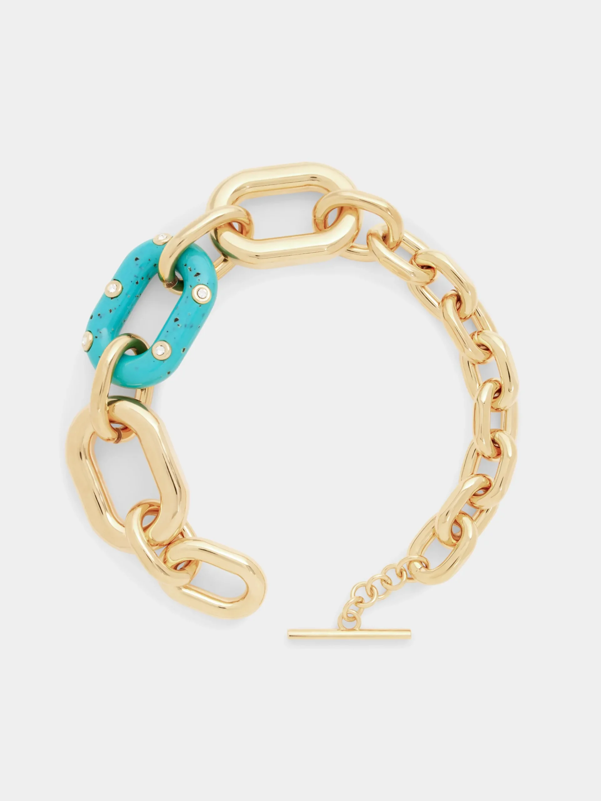 BLUE XL LINK OVERSIZED PALM SPRING NECKACE | Rabanne Fashion
