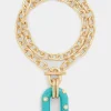 BLUE XL LINK PALM SPRING NECKLACE | Rabanne Shop