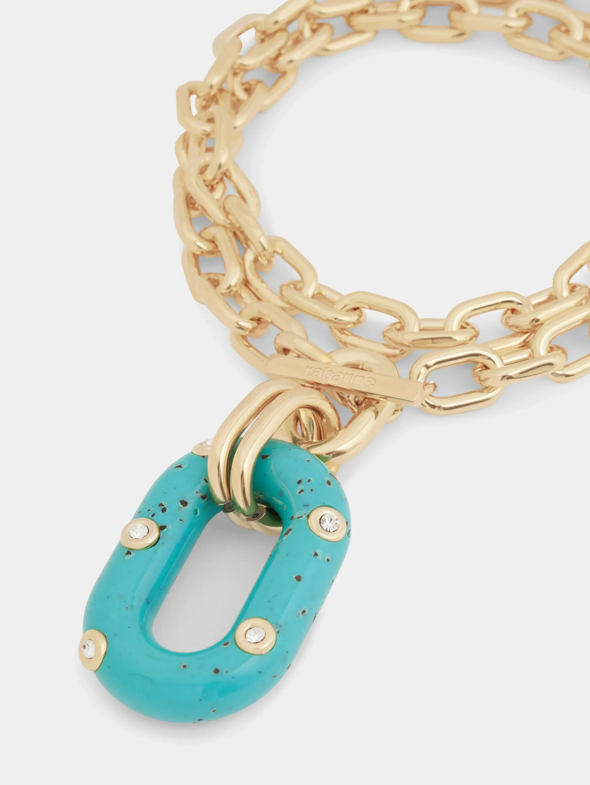 BLUE XL LINK PALM SPRING NECKLACE | Rabanne Shop