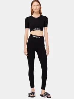 Bodyline black crop top | Rabanne Hot