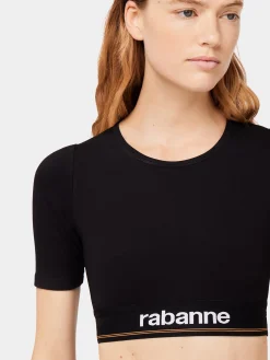 Bodyline black crop top | Rabanne Hot