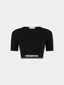 Bodyline black crop top | Rabanne Hot