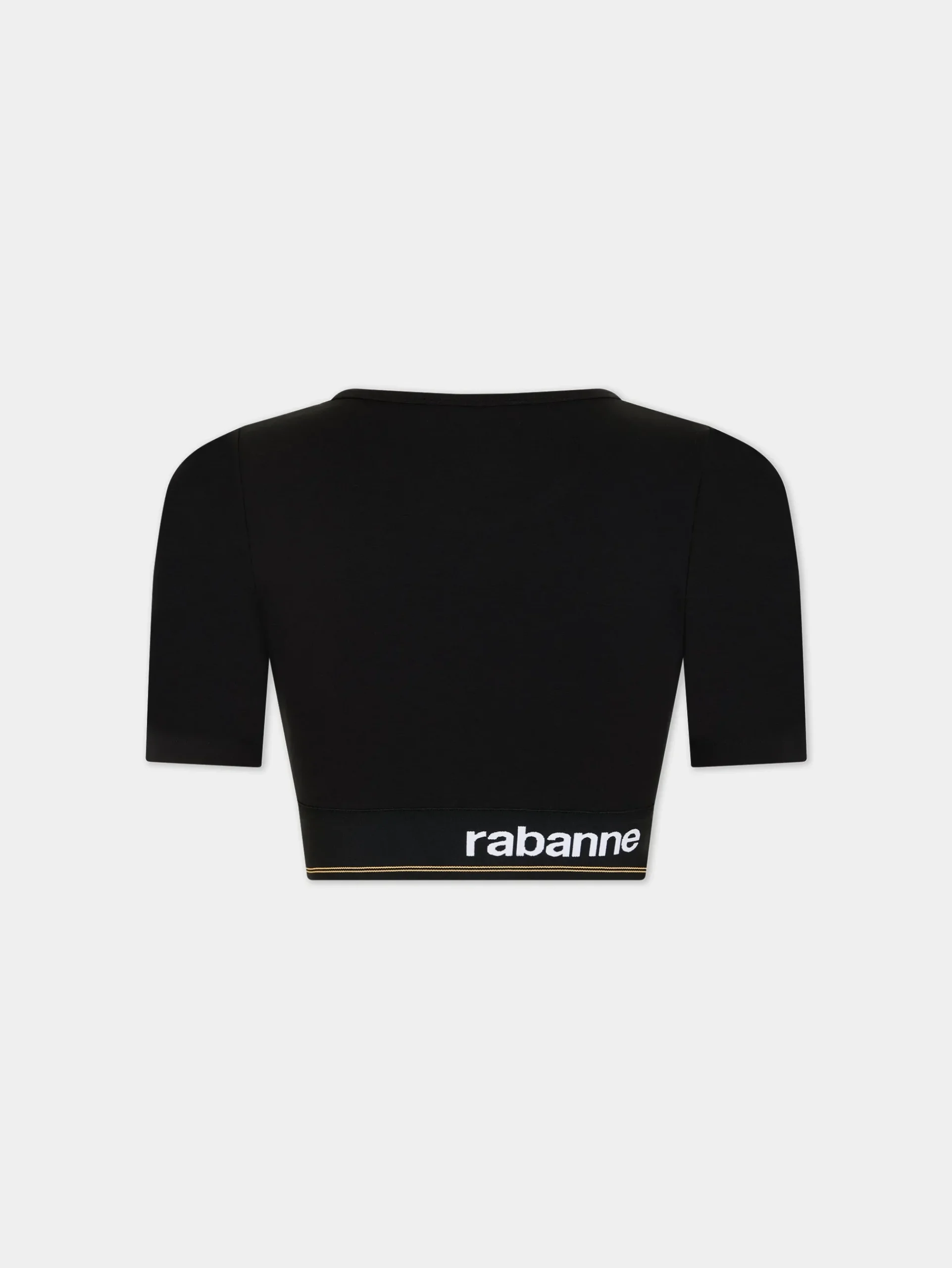 Bodyline black crop top | Rabanne Hot