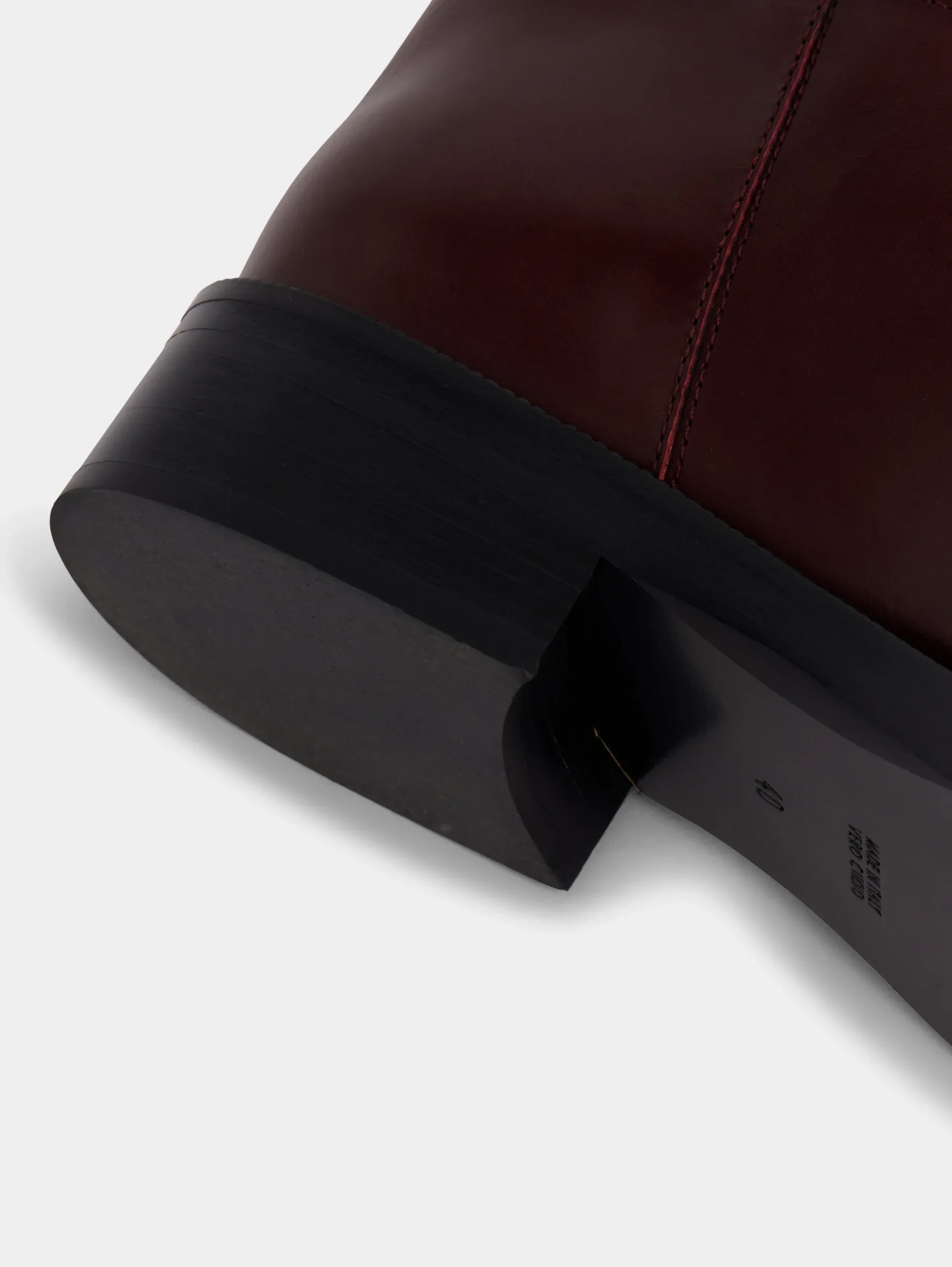 Burgundy BOOTS IN SMOOTH LEATHER | Rabanne Fashion