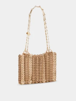 CAMEL 1969 SQUARE BAG IN METAL AND LEATHER MIX | Rabanne Clearance