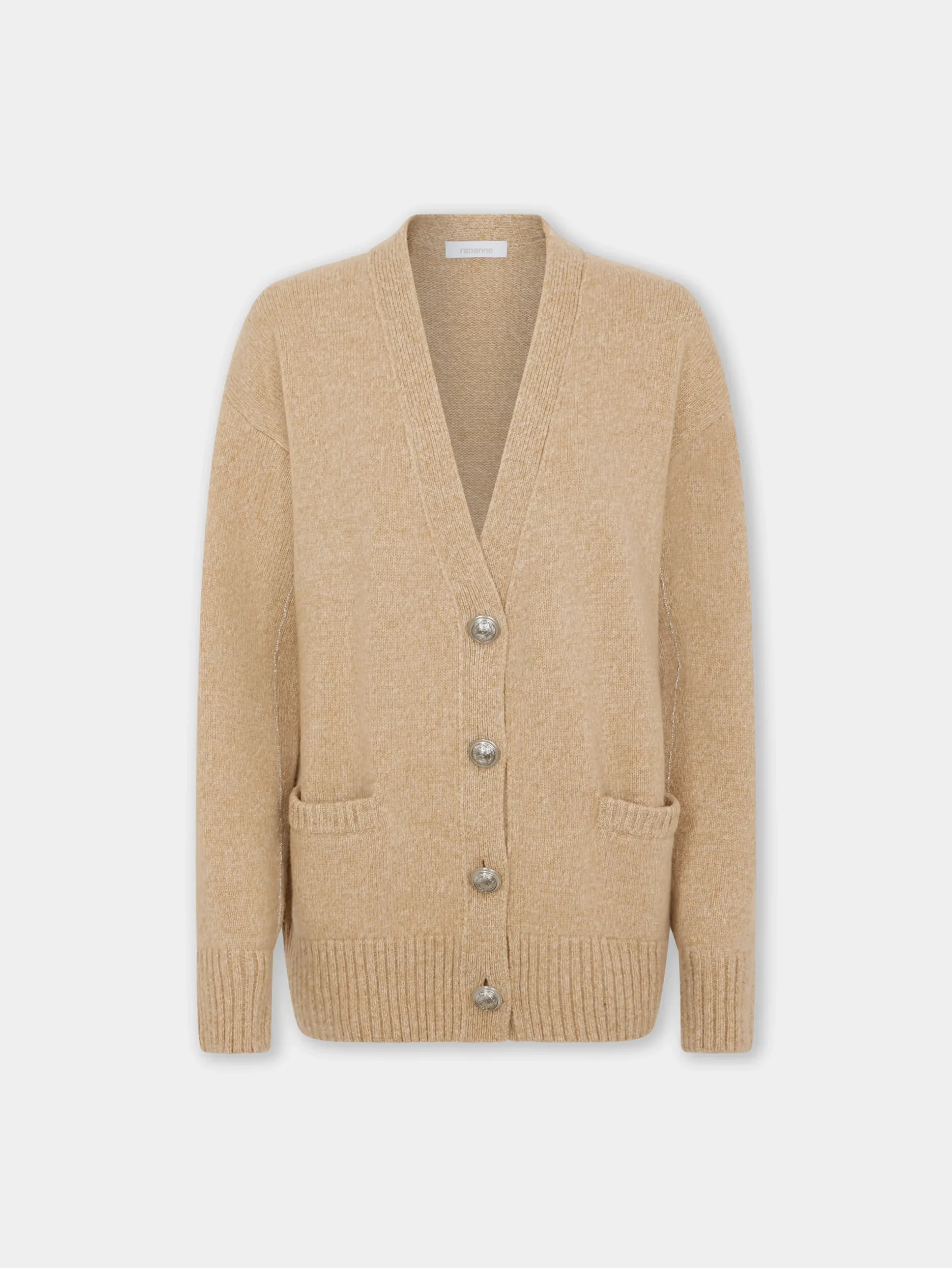 CARDIGAN JACKET IN WOOL AND CASHMERE | Rabanne Hot