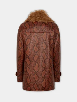 COAT IN PYTHON-FINISH SHEARLING | Rabanne Discount