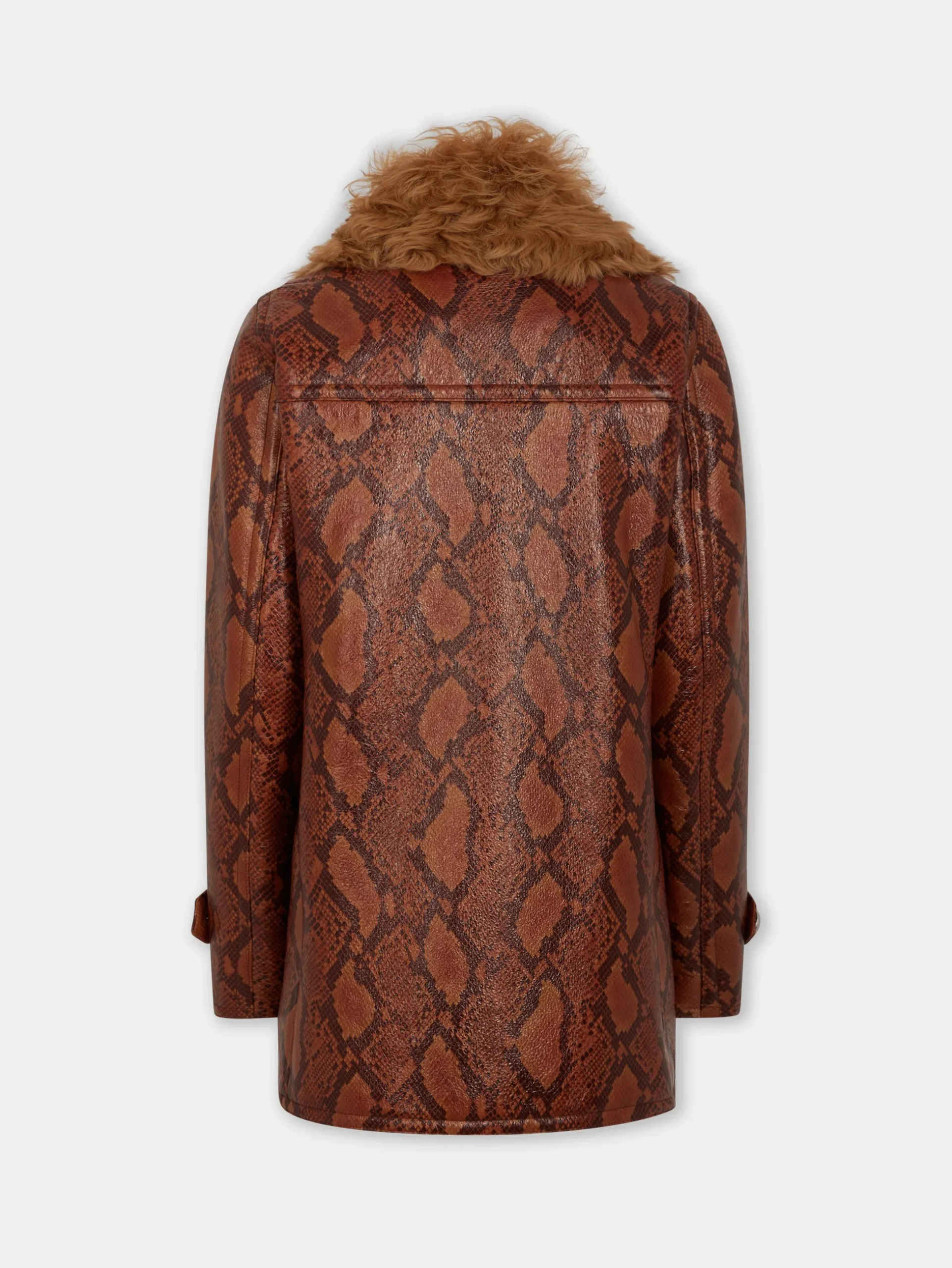 COAT IN PYTHON-FINISH SHEARLING | Rabanne Discount
