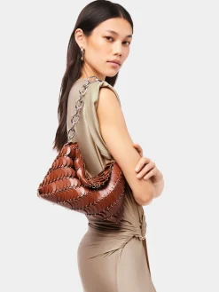 Cognac Paco clutch Bag | Rabanne Shop