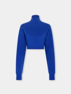 CROPPED SWEATER IN BRUSHED WOOL | Rabanne New