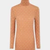 Crystals-embellished caramel turtleneck top | Rabanne Best Sale