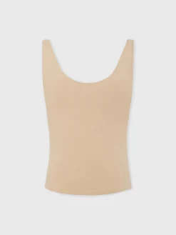 Drapped raffia colored top with metallic details | Rabanne Online