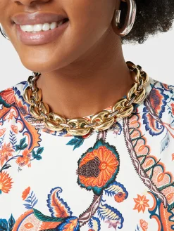 Eight Chunky Gold/Silver Eight Necklace | Rabanne Discount