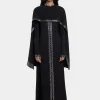 EMBELLISHED LONG DRESS IN SATIN CREPE | Rabanne Shop