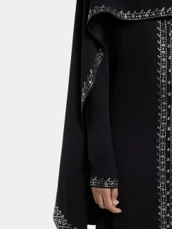 EMBELLISHED LONG DRESS IN SATIN CREPE | Rabanne Shop
