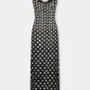 EMBROIDERED LONG DRESS IN SECOND SKIN JERSEY | Rabanne Outlet