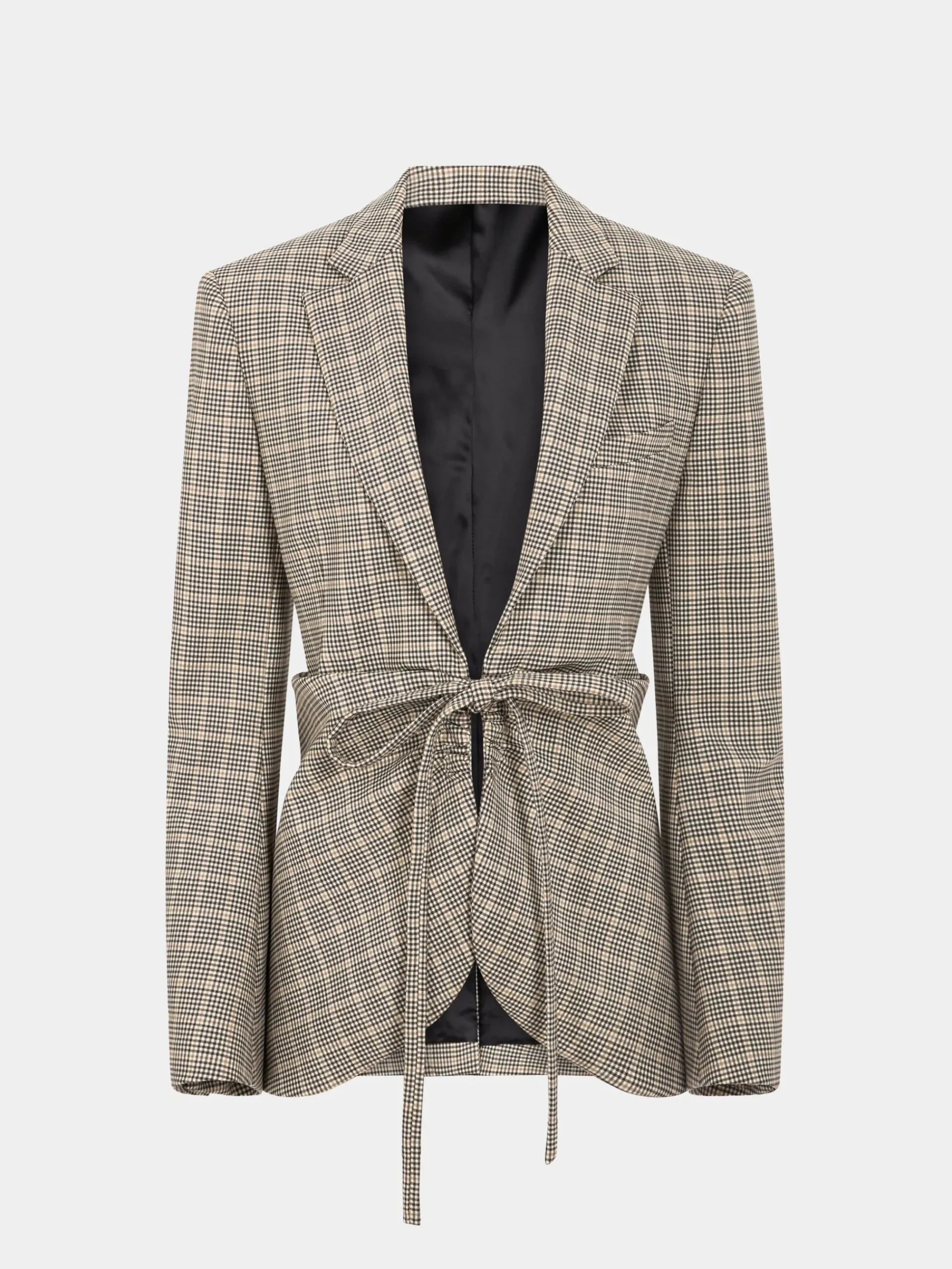 FITTED JACKET IN PRINCE OF WALES WOOL | Rabanne Sale