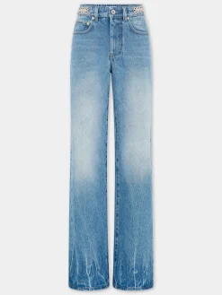 Flared jeans embellished with 1969 discs | Rabanne Hot